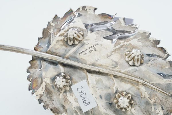 Foglia. Argentiere Broggi, Milano per Federico Buccellati. Italia, XX-XXI secolo  - Asta Argenti da Collezione | XX secolo - Associazione Nazionale - Case d'Asta italiane