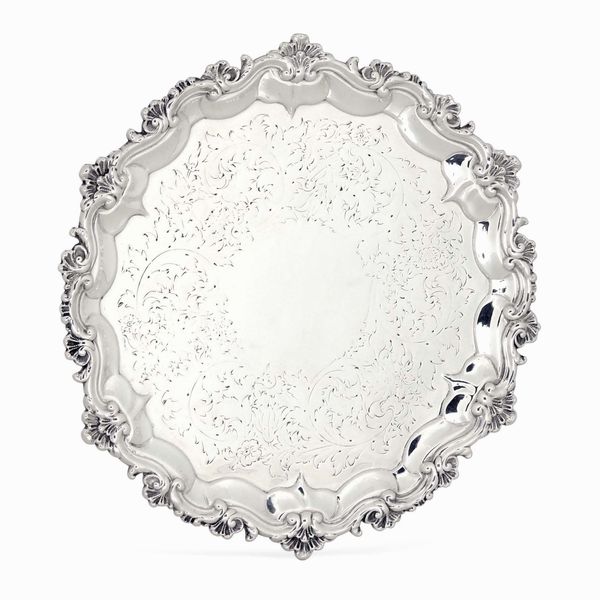 Salver. Londra 1841. Marchio dell'argentiere consunto  - Asta Argenti da Collezione | XX secolo - Associazione Nazionale - Case d'Asta italiane