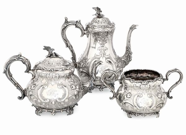 Servizio da tè. Città di Sheffield 1894, argentiere Martin Hall & Co.  - Asta Argenti da Collezione | XX secolo - Associazione Nazionale - Case d'Asta italiane