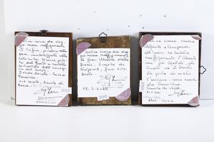 Lotto di tre icone da viaggio a raffiguranti il santo Martire Trifon, la Vergine (versione della Agiosortissa ?) e la Dormizione della Vergine (icona della Lavra delle Grotte di Kiev), Impero Russo, XVIII-XIX secolo  - Asta Argenti da Collezione | XX secolo - Associazione Nazionale - Case d'Asta italiane