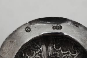 Due portapalme. Venezia, XVIII secolo. Marchio dell'argentiere non identificato  - Asta Argenti da Collezione | XX secolo - Associazione Nazionale - Case d'Asta italiane