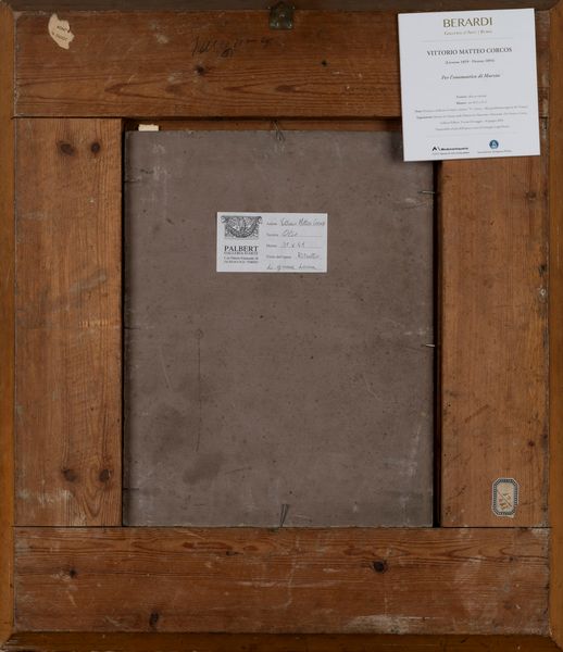 VITTORIO MATTEO CORCOS : Per l'onomastico di Marzia  - Asta Arte Figurativa tra XIX e XX Secolo - Associazione Nazionale - Case d'Asta italiane