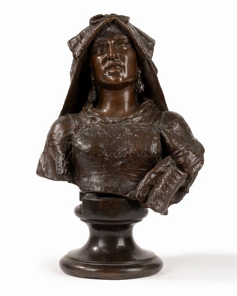 Costantino Barbella : Donna di Scanno  - Asta Arte Figurativa tra XIX e XX Secolo - Associazione Nazionale - Case d'Asta italiane