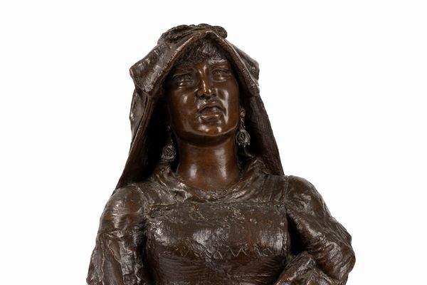 Costantino Barbella : Donna di Scanno  - Asta Arte Figurativa tra XIX e XX Secolo - Associazione Nazionale - Case d'Asta italiane