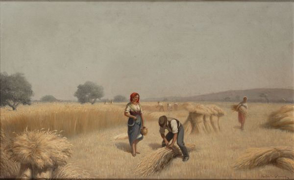 Raffaello Celommi : La mietitura del grano  - Asta Arte Figurativa tra XIX e XX Secolo - Associazione Nazionale - Case d'Asta italiane
