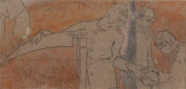 Basilio Cascella : “Il mietitore”  - Asta Arte Figurativa tra XIX e XX Secolo - Associazione Nazionale - Case d'Asta italiane