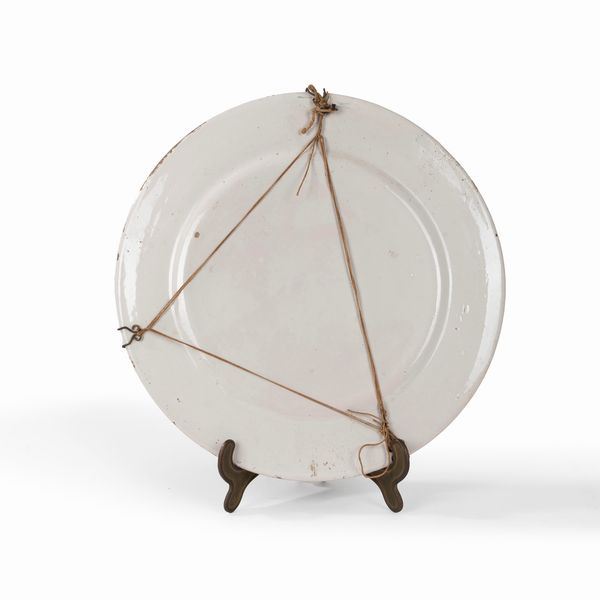 Basilio Cascella : Piatto con Ritratto di bimba con fiocco rosso  - Asta Arte Figurativa tra XIX e XX Secolo - Associazione Nazionale - Case d'Asta italiane