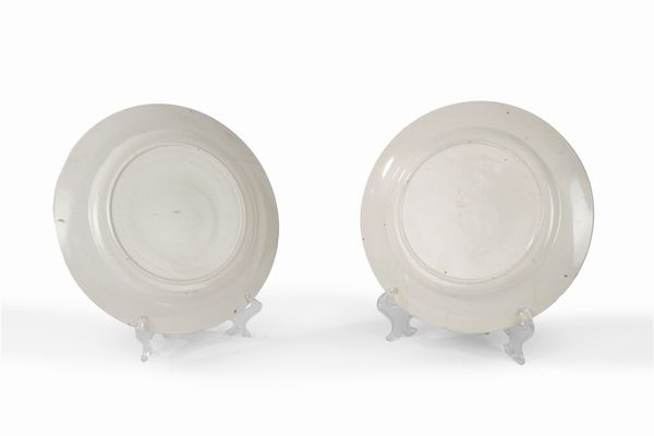 Basilio Cascella : Coppia di piatti della serie La figlia di Iorio  - Asta Arte Figurativa tra XIX e XX Secolo - Associazione Nazionale - Case d'Asta italiane