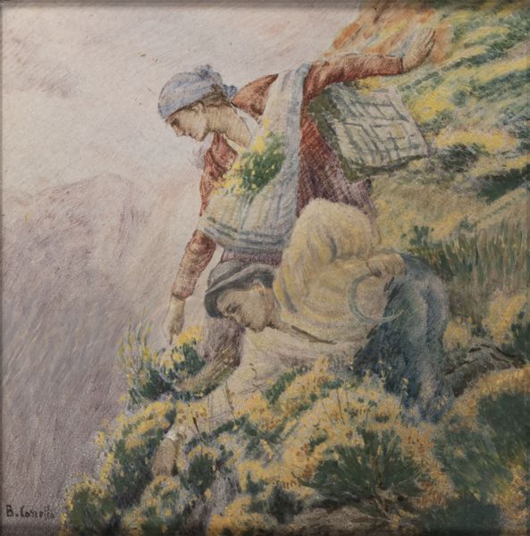 Basilio Cascella : Raccoglitori di erbe medicinali  - Asta Arte Figurativa tra XIX e XX Secolo - Associazione Nazionale - Case d'Asta italiane