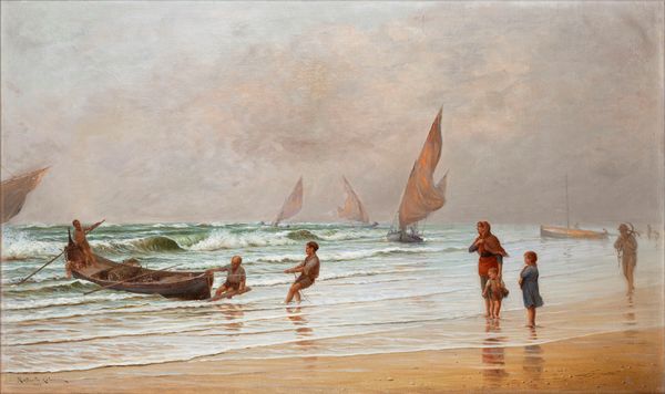 Raffaello Celommi : Giorno di burrasca  - Asta Arte Figurativa tra XIX e XX Secolo - Associazione Nazionale - Case d'Asta italiane