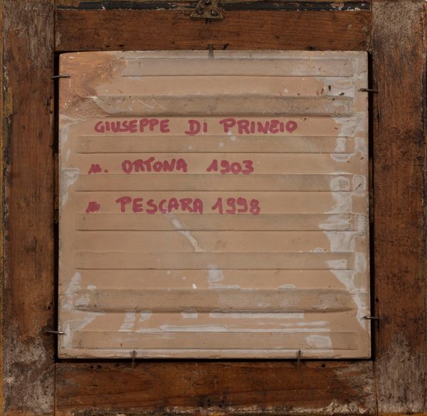 Giuseppe Di Prinzio : Formella con contadina che miete in un campo  - Asta Arte Figurativa tra XIX e XX Secolo - Associazione Nazionale - Case d'Asta italiane