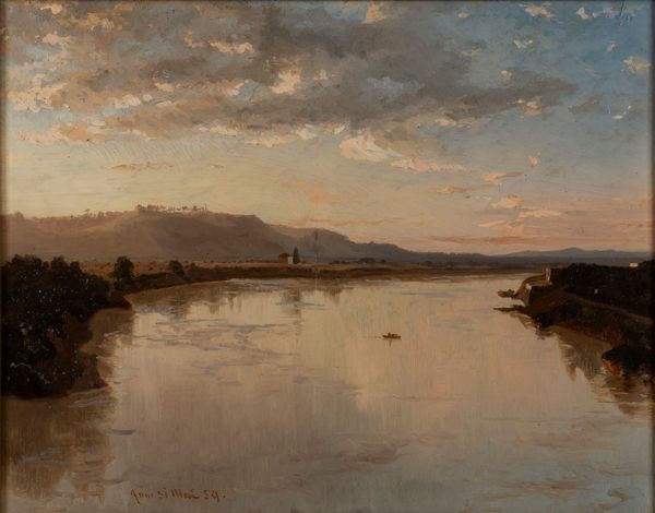 Karl Lindemann-Frommel : Roma, la passeggiata di Poussin verso Monte Mario  - Asta Arte Figurativa tra XIX e XX Secolo - Associazione Nazionale - Case d'Asta italiane