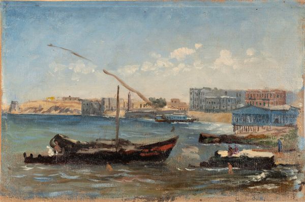 Giuseppe Haimann : Porto mediorientale  - Asta Arte Figurativa tra XIX e XX Secolo - Associazione Nazionale - Case d'Asta italiane