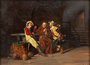 Giuseppe Castiglione - Il frate all'osteria