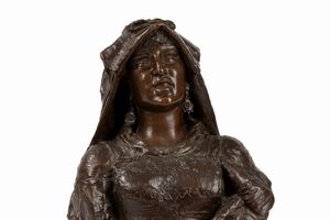 Costantino Barbella : Donna di Scanno  - Asta Arte Figurativa tra XIX e XX Secolo - Associazione Nazionale - Case d'Asta italiane