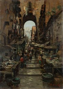 Ezelino Briante - Mercato a Napoli