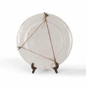 Basilio Cascella : Piatto con Ritratto di bimba con fiocco rosso  - Asta Arte Figurativa tra XIX e XX Secolo - Associazione Nazionale - Case d'Asta italiane