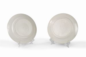 Basilio Cascella : Coppia di piatti della serie La figlia di Iorio  - Asta Arte Figurativa tra XIX e XX Secolo - Associazione Nazionale - Case d'Asta italiane