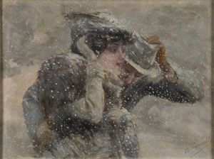 Basilio Cascella - Tempesta di neve
