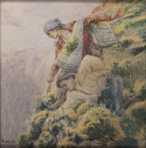 Basilio Cascella - Raccoglitori di erbe medicinali