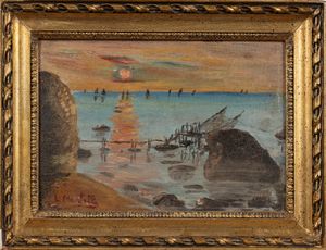 Luigi Martella : Coppia di paesaggi  - Asta Arte Figurativa tra XIX e XX Secolo - Associazione Nazionale - Case d'Asta italiane