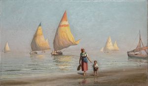 Raffaello Celommi - Sulla spiaggia