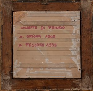Giuseppe Di Prinzio : Formella con contadina che miete in un campo  - Asta Arte Figurativa tra XIX e XX Secolo - Associazione Nazionale - Case d'Asta italiane