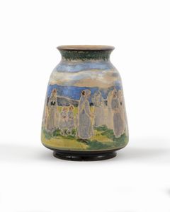 TOMMASO CASCELLA : Vaso con processione in Abruzzo  - Asta Arte Figurativa tra XIX e XX Secolo - Associazione Nazionale - Case d'Asta italiane