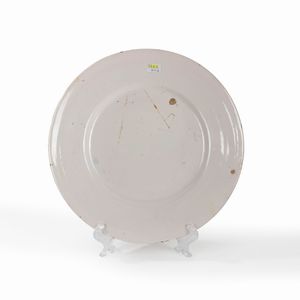 TOMMASO CASCELLA : Piatto con viandanti su un ponte  - Asta Arte Figurativa tra XIX e XX Secolo - Associazione Nazionale - Case d'Asta italiane