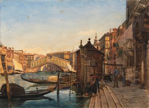 Giuseppe Haimann - Venezia, il Ponte di Rialto
