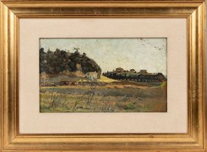 MAX ROEDER : Roma, veduta della campagna  - Asta Arte Figurativa tra XIX e XX Secolo - Associazione Nazionale - Case d'Asta italiane
