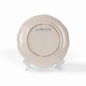 Gioacchino Cascella : Piatto sagomato con cardi  - Asta Arte Figurativa tra XIX e XX Secolo - Associazione Nazionale - Case d'Asta italiane