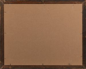 Scuola europea prima metà del XIX secolo : La sosta del carrettiere e della sua compagna  - Asta Arte Figurativa tra XIX e XX Secolo - Associazione Nazionale - Case d'Asta italiane