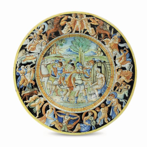 Piatto<BR>Nove, Manifattura Antonibon, ultimo ventennio del XIX secolo<BR>  - Asta Maioliche, Porcellane e Figure Venete di un Collezionista Veneziano - Associazione Nazionale - Case d'Asta italiane