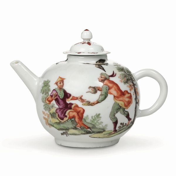 Teiera<BR>Venezia, Manifattura Vezzi, 1725 circa<BR>  - Asta Maioliche, Porcellane e Figure Venete di un Collezionista Veneziano - Associazione Nazionale - Case d'Asta italiane