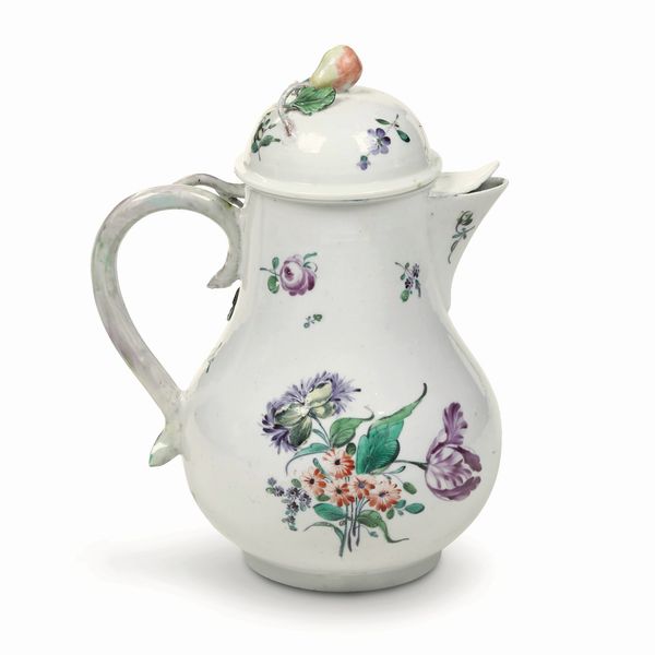 Grande caffettiera<BR>Venezia, Manifattura Cozzi, 1770 circa<BR>  - Asta Maioliche, Porcellane e Figure Venete di un Collezionista Veneziano - Associazione Nazionale - Case d'Asta italiane