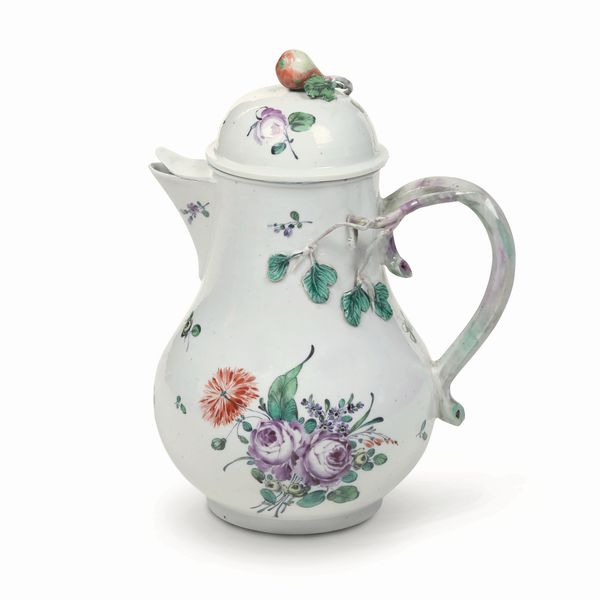 Grande caffettiera<BR>Venezia, Manifattura Cozzi, 1770 circa<BR>  - Asta Maioliche, Porcellane e Figure Venete di un Collezionista Veneziano - Associazione Nazionale - Case d'Asta italiane