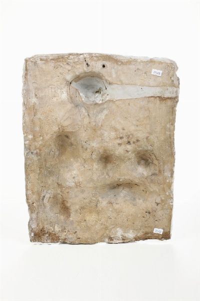 Targa devozionale<BR>Officina laziale (prob. Bagnoregio), seconda met� del XVII secolo<BR>  - Asta Maioliche, Porcellane e Figure Venete di un Collezionista Veneziano - Associazione Nazionale - Case d'Asta italiane