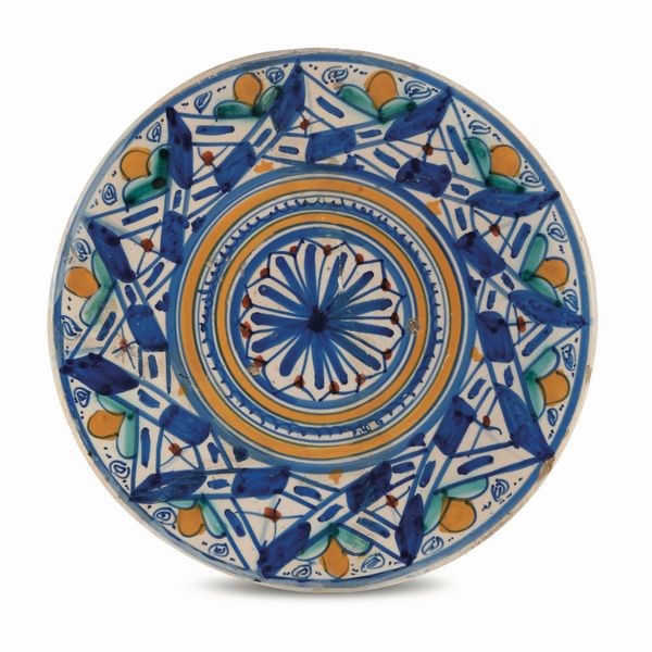 Piatto<BR>Montelupo, prima met� del XVI secolo<BR>  - Asta Maioliche, Porcellane e Figure Venete di un Collezionista Veneziano - Associazione Nazionale - Case d'Asta italiane