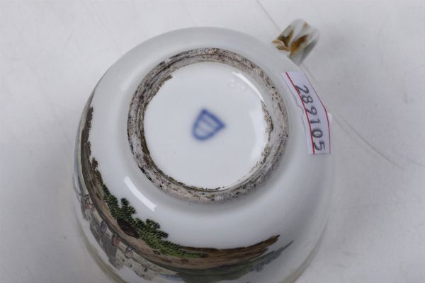 Servizio �solitaire�<BR>Vienna, Manifattura Imperiale, 1770-1780 circa<BR>  - Asta Maioliche, Porcellane e Figure Venete di un Collezionista Veneziano - Associazione Nazionale - Case d'Asta italiane