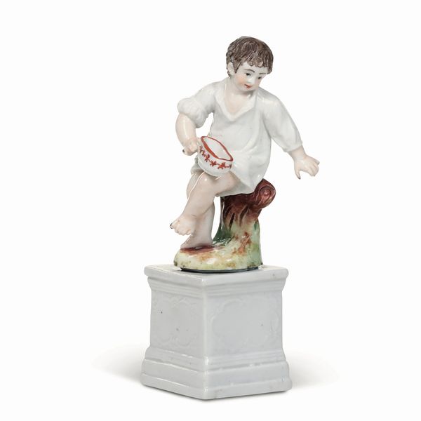 Figurina<BR>Nove, Manifattura Antonibon, gestione Parolin, 1781-1802<BR>Modello di Domenico Bosello<BR> <BR>  - Asta Maioliche, Porcellane e Figure Venete di un Collezionista Veneziano - Associazione Nazionale - Case d'Asta italiane