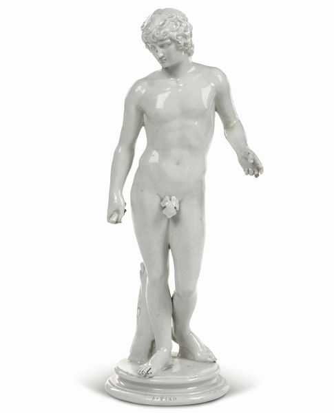 Grande figura di Antino<BR>Ambito veneto, probabilmente Bassano del Grappa, Manifattura Marinoni, XIX secolo<BR>  - Asta Maioliche, Porcellane e Figure Venete di un Collezionista Veneziano - Associazione Nazionale - Case d'Asta italiane