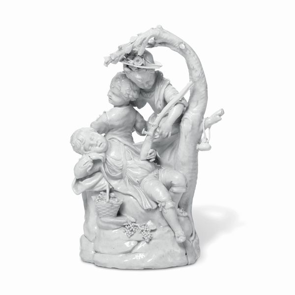 Gruppo<BR>Venezia, Manifattura Cozzi, ultimo quarto del XVIII secolo<BR>  - Asta Maioliche, Porcellane e Figure Venete di un Collezionista Veneziano - Associazione Nazionale - Case d'Asta italiane