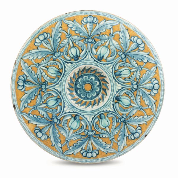 Piatto<BR>Deruta, Nicola Francioli, 1520-1530<BR>  - Asta Maioliche, Porcellane e Figure Venete di un Collezionista Veneziano - Associazione Nazionale - Case d'Asta italiane