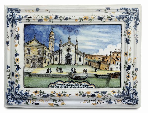 Targa <BR>Nove, Manifattura di Pasquale Antonibon, 1750 circa<BR>  - Asta Maioliche, Porcellane e Figure Venete di un Collezionista Veneziano - Associazione Nazionale - Case d'Asta italiane