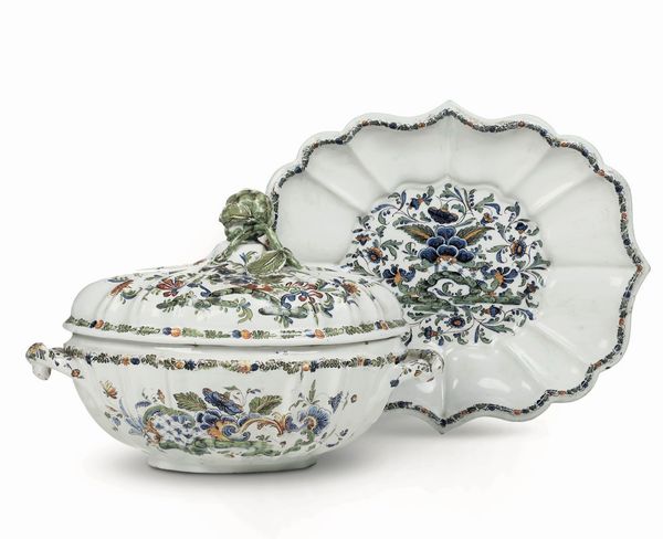 Grande piatto<BR>Nove, Manifattura Antonibon, 1760-1780  - Asta Maioliche, Porcellane e Figure Venete di un Collezionista Veneziano - Associazione Nazionale - Case d'Asta italiane