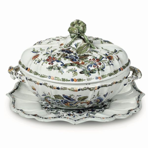 Grande piatto<BR>Nove, Manifattura Antonibon, 1760-1780  - Asta Maioliche, Porcellane e Figure Venete di un Collezionista Veneziano - Associazione Nazionale - Case d'Asta italiane