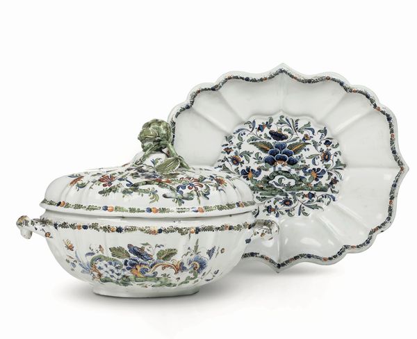 Grande piatto<BR>Nove, Manifattura Antonibon, 1760-1780  - Asta Maioliche, Porcellane e Figure Venete di un Collezionista Veneziano - Associazione Nazionale - Case d'Asta italiane