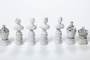 Quattro bustini e cinque vasetti su colonne<BR>Nove, Manifattura Antonibon, 1770-1780 circa<BR>  - Asta Maioliche, Porcellane e Figure Venete di un Collezionista Veneziano - Associazione Nazionale - Case d'Asta italiane