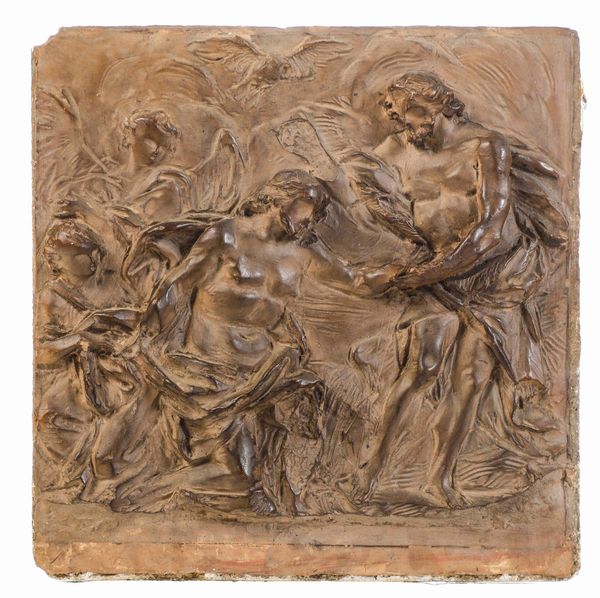 Bozzetto raffigurante battesimo di Cristo. Arte barocca, Italia, XVII-XVIII secolo  - Asta Scultura e Oggetti d'Arte - Associazione Nazionale - Case d'Asta italiane